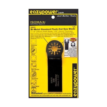 Eazypower Eazypower Isomax 1-1/8 in. X 4 in. L Bi-Metal Flush Cut Saw Blade 1 pc 50625